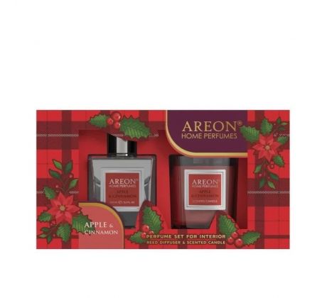 AREON HOME PERFUME 150 ml + CANDLE - Apple & Cinnamon